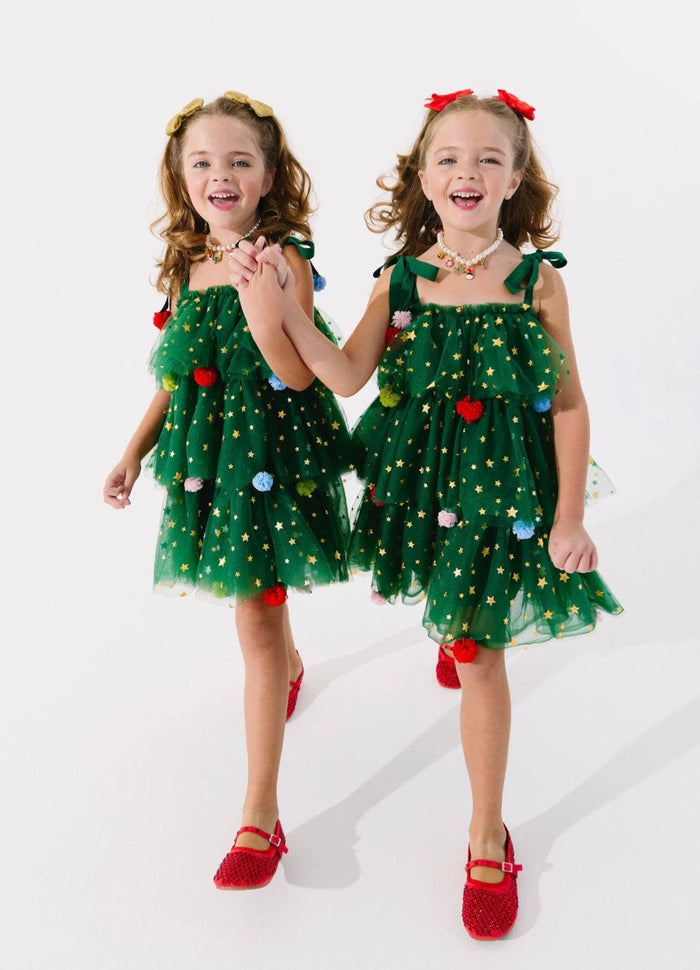 Lola + The Boys Dress Christmas Starry Tulle Dress