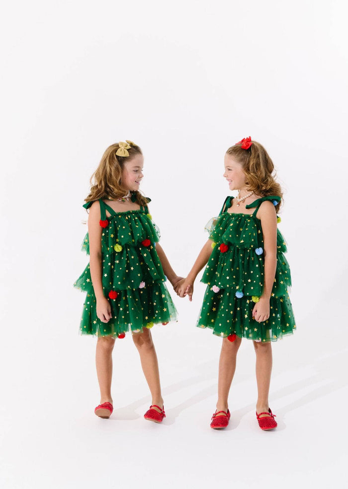 Lola + The Boys Dress Christmas Starry Tulle Dress