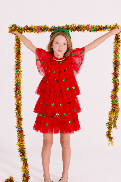Lola + The Boys Dress 2 Christmas Wishes Tier Dress
