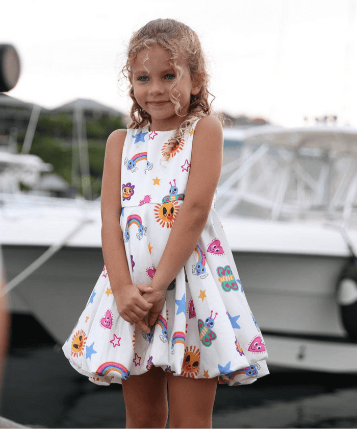 Lola + The Boys Dress Doodle Art Summer Dress