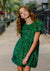Emerald Shimmer Party Dress