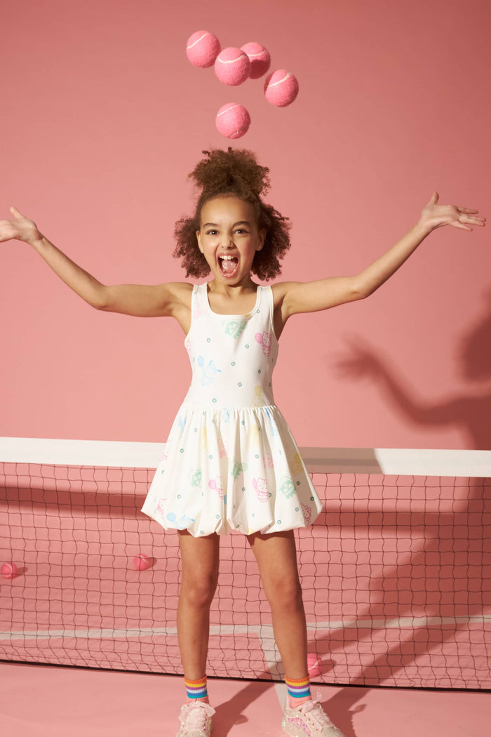 Lola + The Boys Dress Hello Kitty® and Friends Rainbow Tennis Bubble Dress