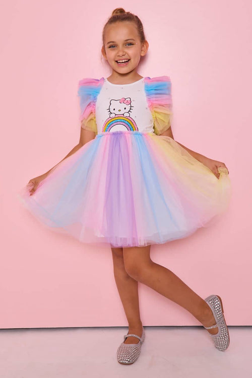 Lola + The Boys Dress Hello Kitty® Rainbow Tulle Dress