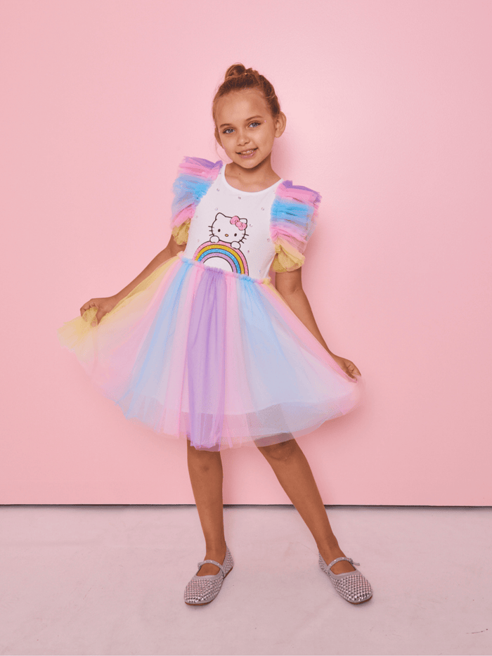 Lola + The Boys Dress Hello Kitty® Rainbow Tulle Dress