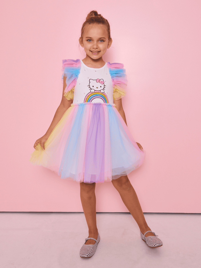 Lola + The Boys Dress Hello Kitty® Rainbow Tulle Dress