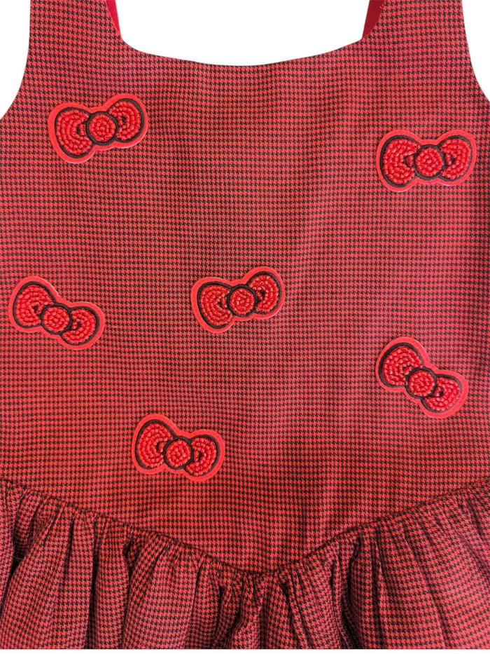 Lola + The Boys Dress Houndstooth Bow Dress