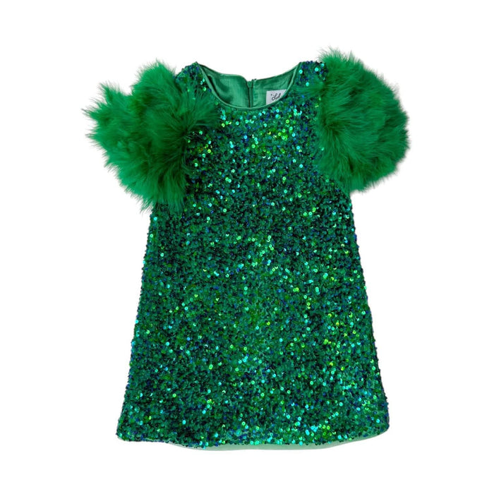 lola-wicked_collab Dress Jade Feather Party Dress