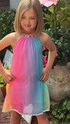 exclude-new-arriv Dress Jeweled Rainbow Dress