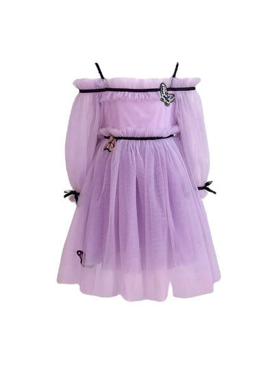 Lola + The Boys Dress Lavender Butterfly Dream Dress