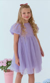 exclude-sale Dress Lavender Crystal Pearl Tulle Dress