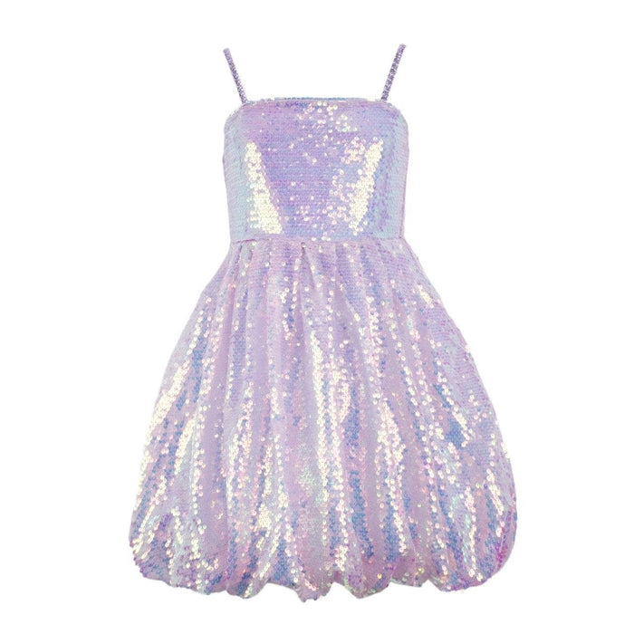 Lola + The Boys Dress Lavender Haze Gems Bubble Dress