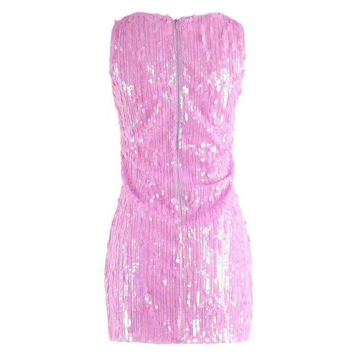 Lola + The Boys Dress Lavender Sequin Tank Dress
