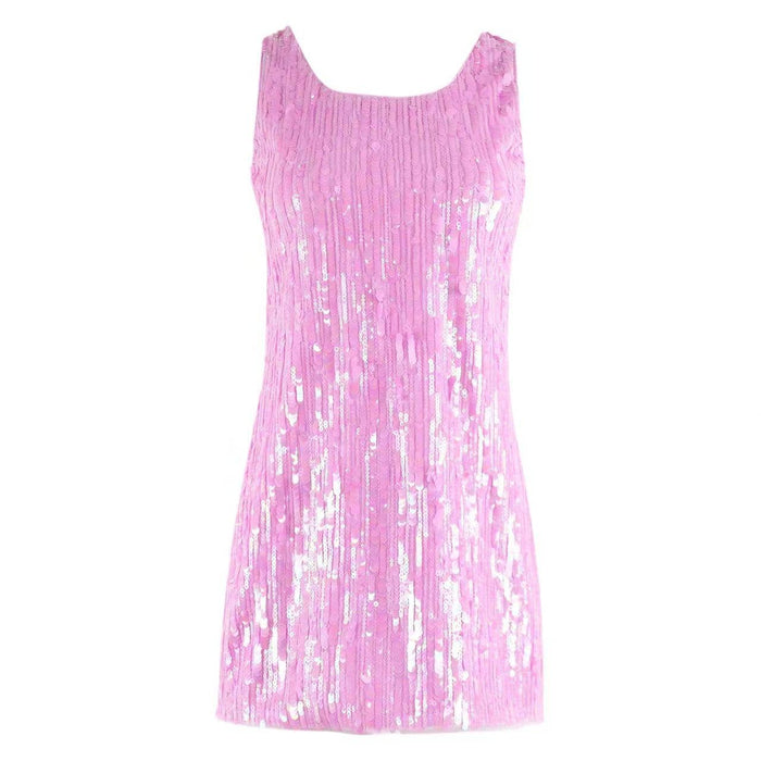 Lola + The Boys Dress Lavender Sequin Tank Dress