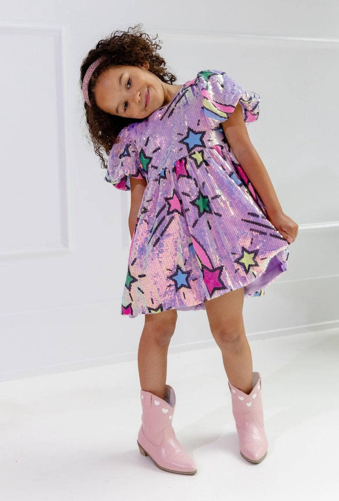Lavender Shooting Star Sequin Dress Lavender Shooting Star Sequin Dress