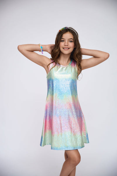 Lola + The Boys Dress Metallic Ombre Tank Dress