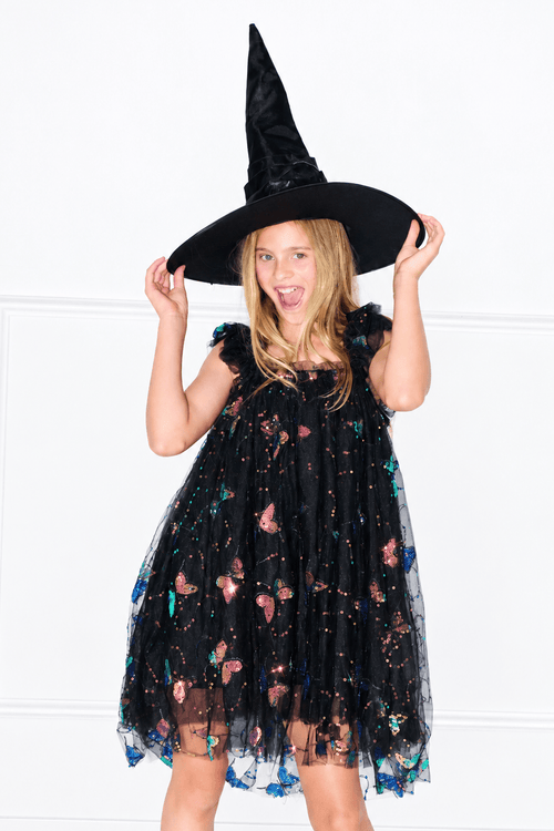 Lola + The Boys Dress 2 Midnight Butterfly Sequin Party Dress