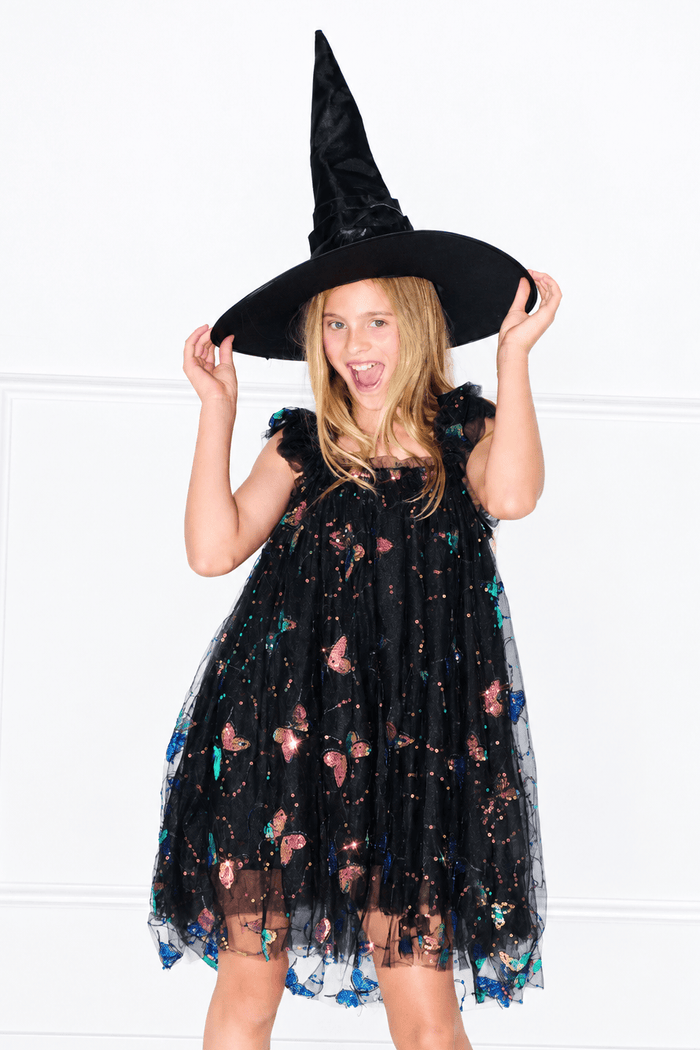 Lola + The Boys Dress 2 Midnight Butterfly Sequin Party Dress