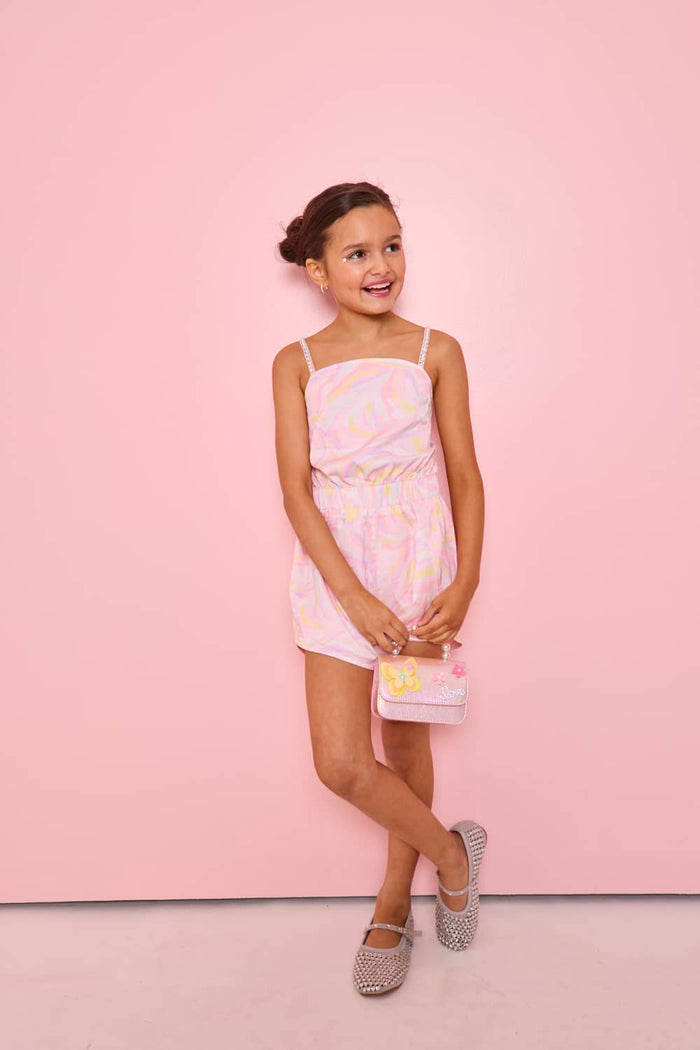 Lola + The Boys Dress Pastel Swirl Romper