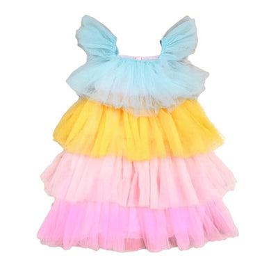 Lola + The Boys Dress Pastel Tulle Tiered Dress
