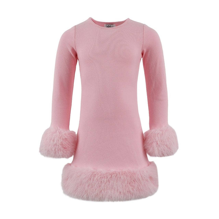 fur pink dress Custom Faux Fur Mod Dress With Wrist Cuffs, Sleeveless Neon Pastel Turtle Neck Arm Bands Festival Party Halloween Theater Costume, Any Size