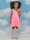 Lola + The Boys Dress Pink Rainbow Gems Tank Dress