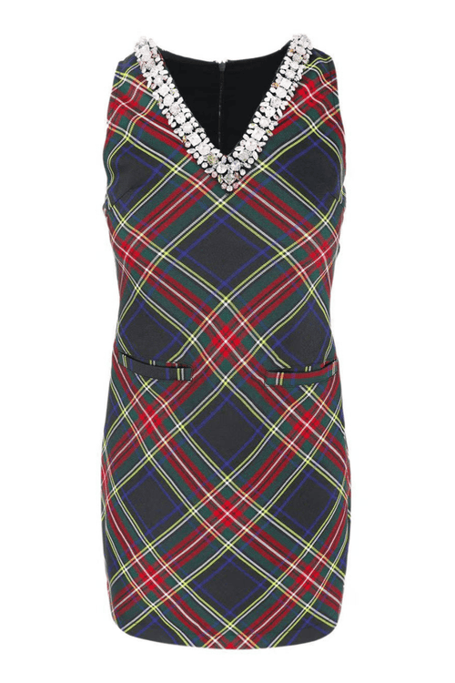 Lola + The Boys Dress Plaid Sparkle Dress