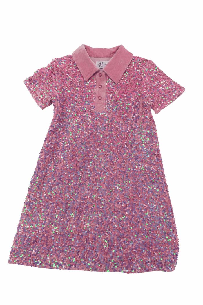 Lola + The Boys Dress Preppy Soft Sequin Dress