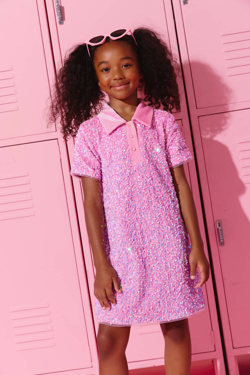 Lola + The Boys Dress 2 Preppy Soft Sequin Dress