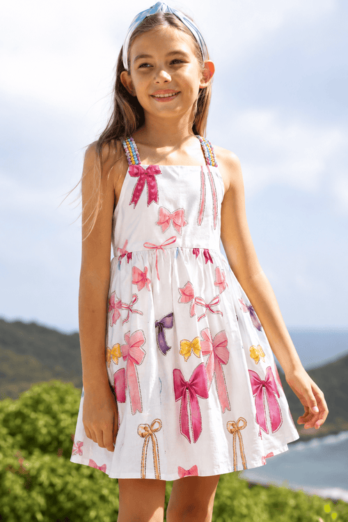 Lola + The Boys Dress Pretty Bows Sparkle Dress
