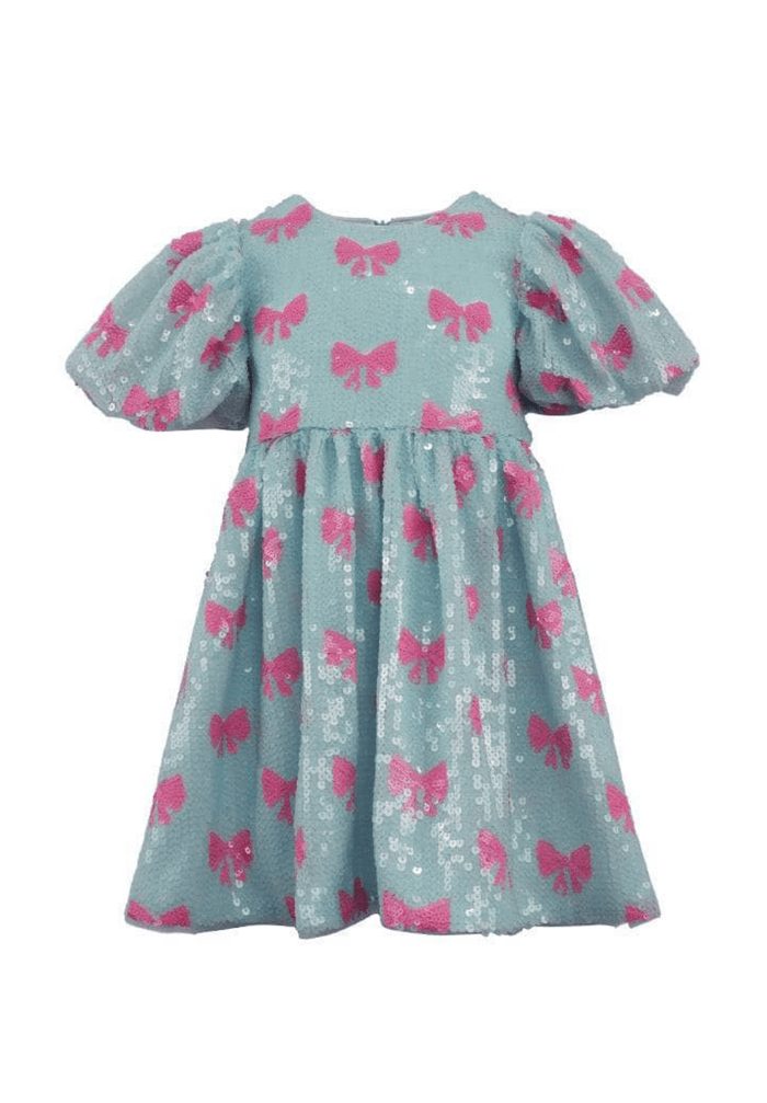 Lola + The Boys Dress Pretty in Bows Sequin Dress