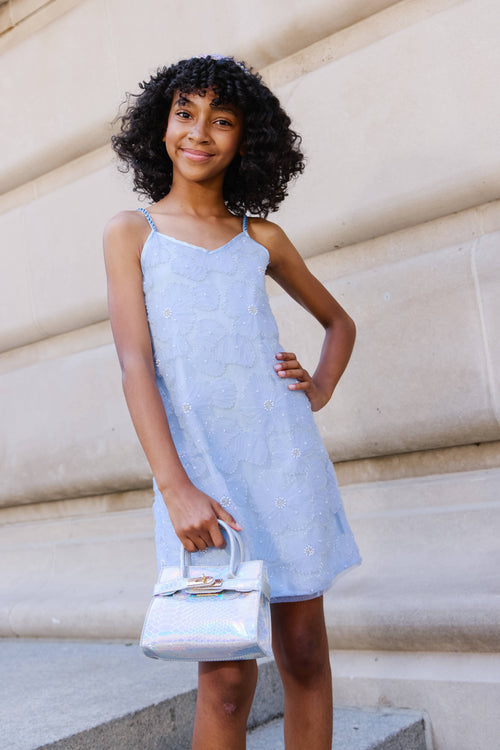 Lola + The Boys Dress Princess Beaded Flowers Dress