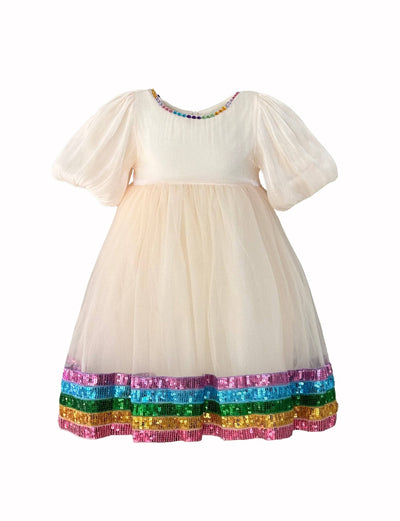 Lola + The Boys Dress Princess Gems Rainbow Dress