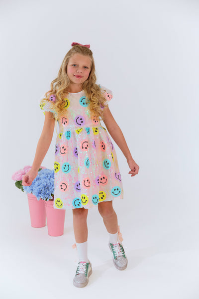 emoji birthday dress Emoji Pin Wheel Toy Dress, 3t main image 0