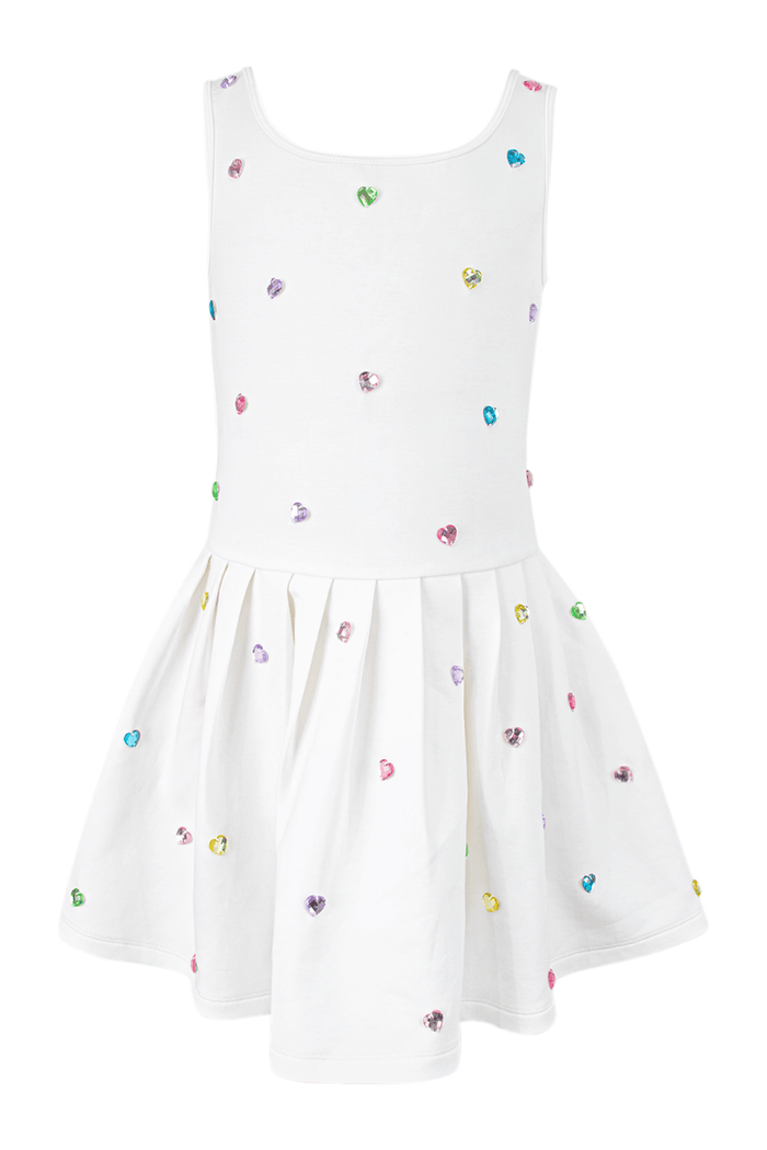 Lola + The Boys Dress Rainbow Heart Tennis Dress