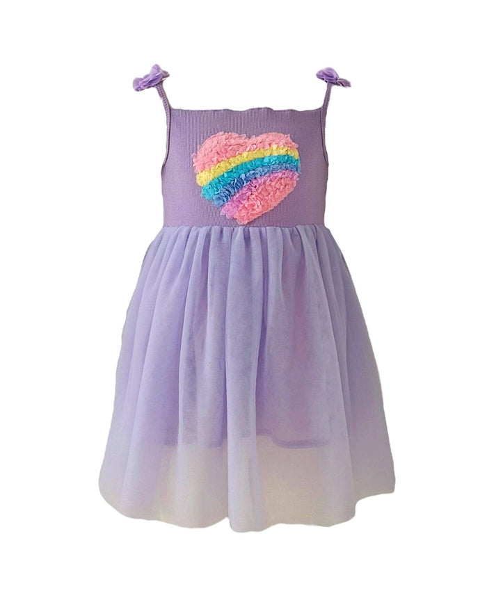 Lola + The Boys Dress Rainbow Love Tutu Dress
