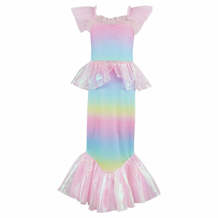 Lola + The Boys Dress Rainbow Ombre Mermaid Costume