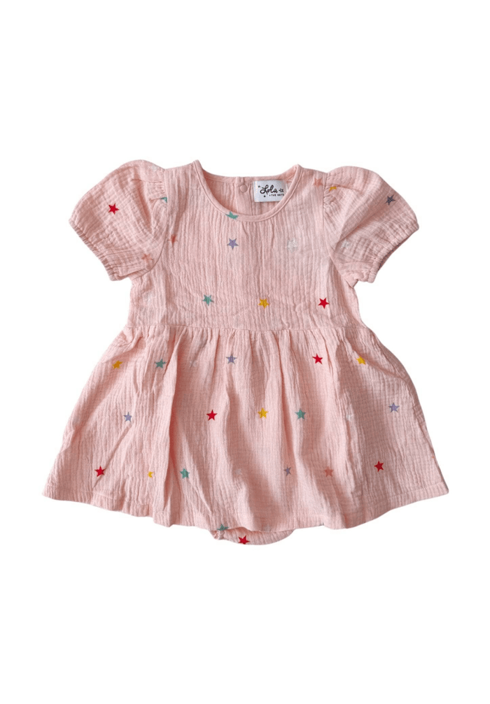 Lola + The Boys Dress Rainbow Stars Baby Dress