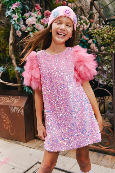 Lola and The Boys Rose Feather Party Dress 6