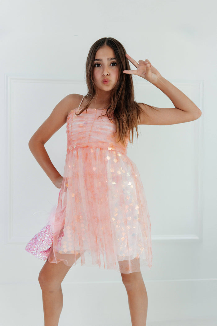 Lola-spring-25 Dress Rose Gold Paillette Dress