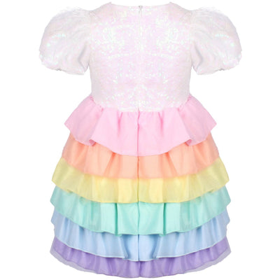 Lola + The Boys Dress Satin Rainbow Dream Dress