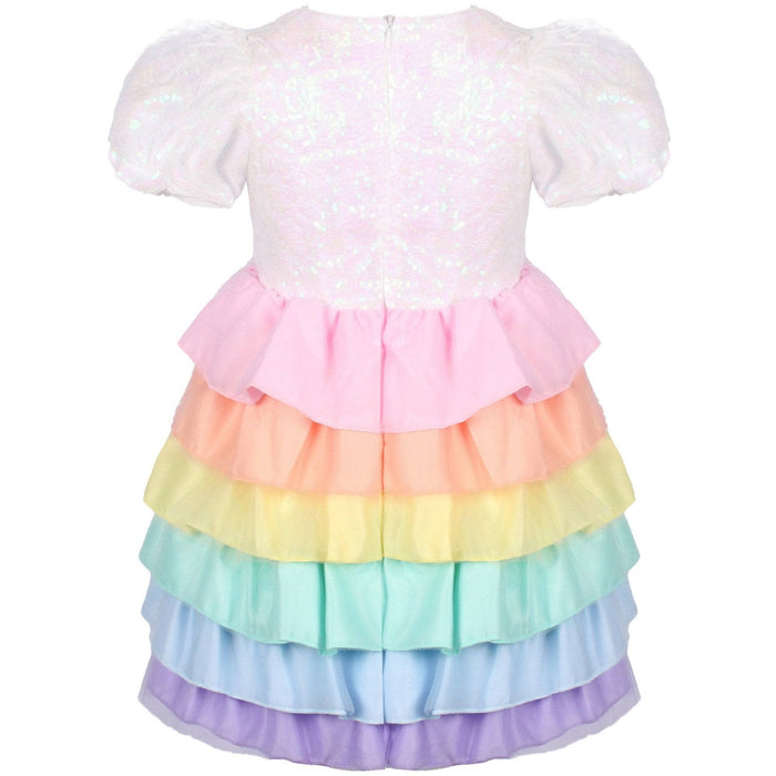 Lola + The Boys Dress Satin Rainbow Dream Dress