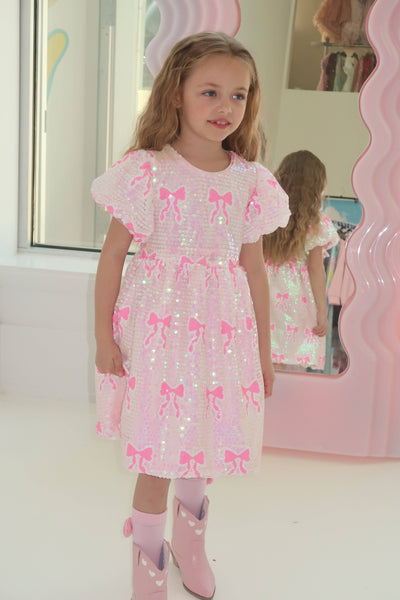 exclude-sale Dress Sequin Bow Dress