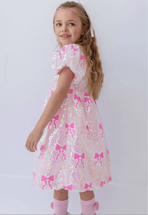 Lola + The Boys Sequin Bow Dress, 12 Lola + The Boys Sequin Bow Dress, 12