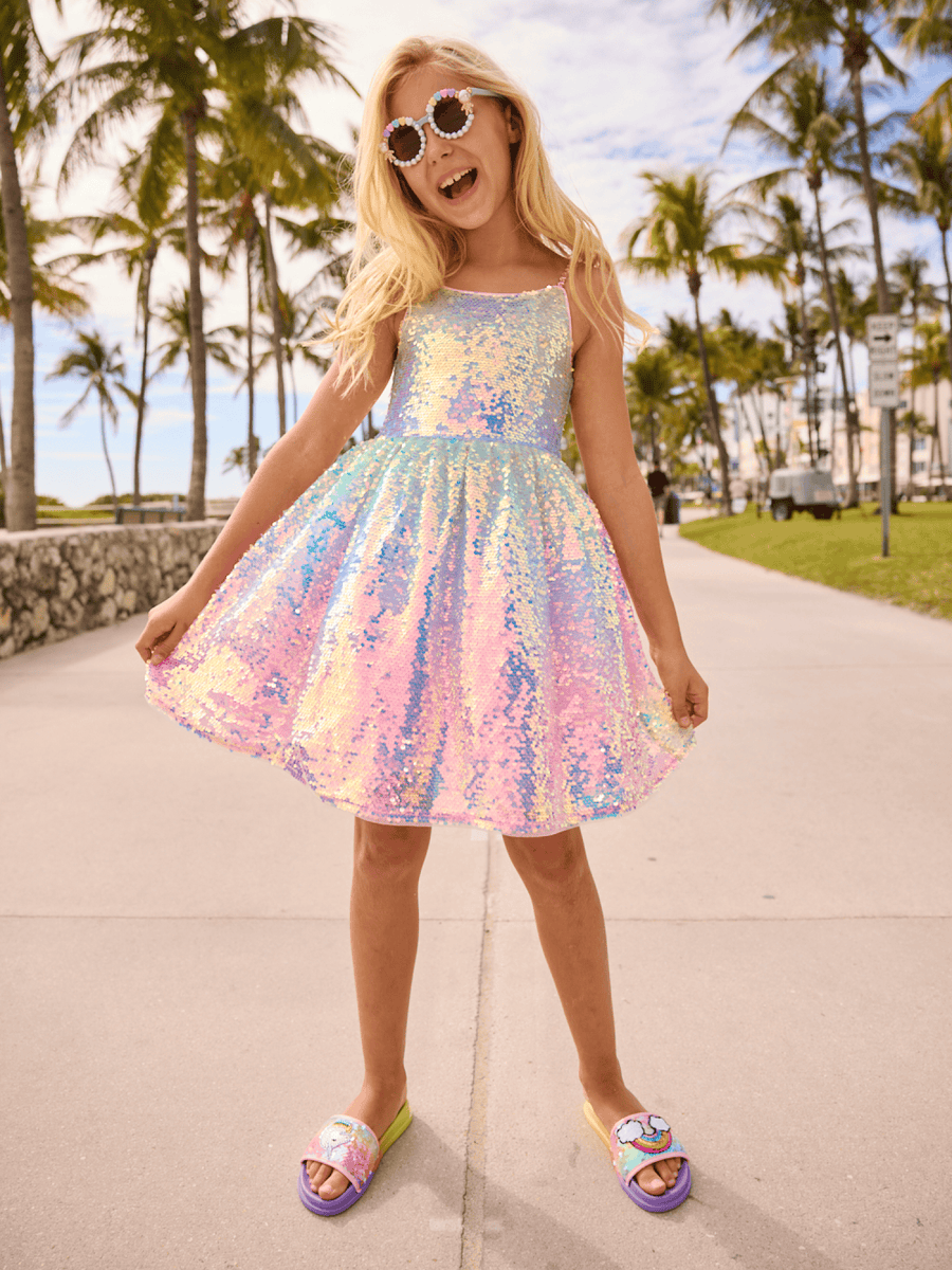 Lola + The Boys Dress 2 Sequin Ombre Sparkle Tank Dress