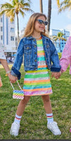 Lola + The Boys Dress Sequin Summer Stripe Tank Dress