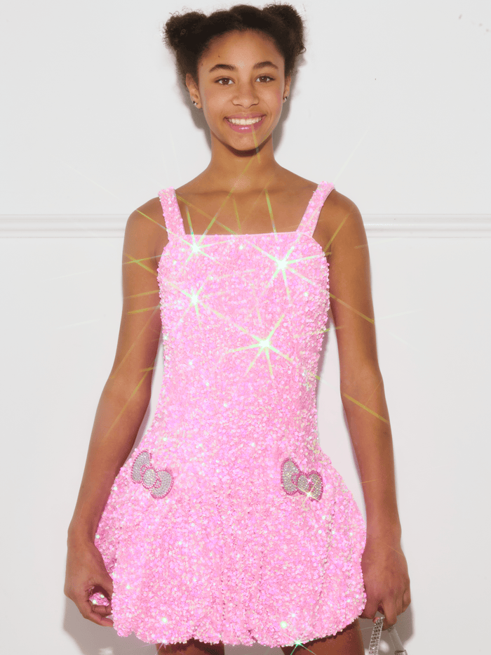 lola-hellokitty Dress Shimmer Bow Dress – Teen/Women