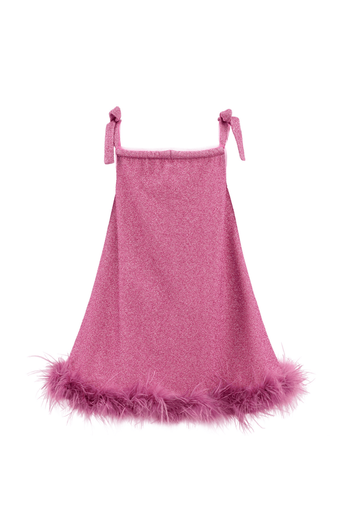 Lola + The Boys Dress Shimmer Feather Swing Dress
