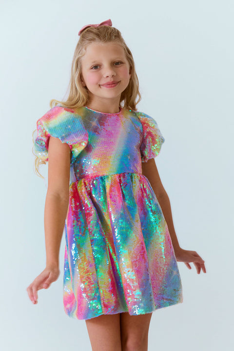 Shimmer Rainbow Sequin Dress