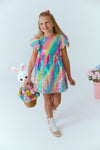 exclude-sale Dress Shimmer Rainbow Sequin Dress