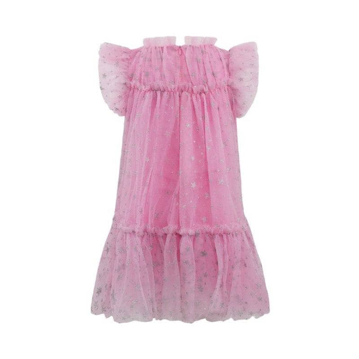 Lola + The Boys Dress Shimmer Stars Tulle Dress
